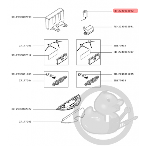 Transformateur 19V aspirateur explorer Rowenta RS-2230002092