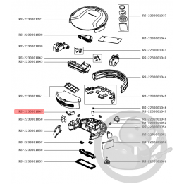 Moteur brossette gauche aspirateur Rowenta RS-2230001049