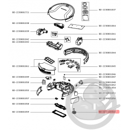 Roulette avant noir aspirateur Rowenta RS-2230001060