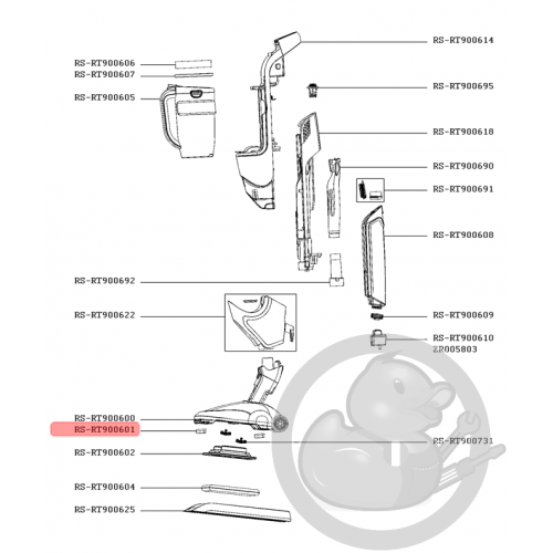 Brossette nettoyeur vapeur clean & steam Rowenta RS-RT900601