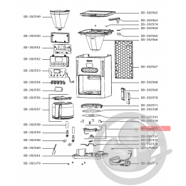 Résistance + fusible + thermostat + fil cafetière control line Krups SS-202572