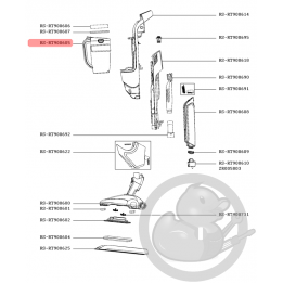 Bac complet blanc nettoyeur vapeur clean&steam Rowenta RS-RT900605