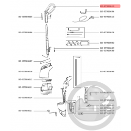 Poignée blanche nettoyeur vapeur clean&steam Rowenta RS-RT900613