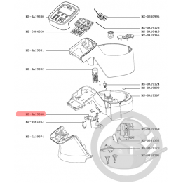 Levier verrou + ressort + support robot companion Moulinex MS-0A19368