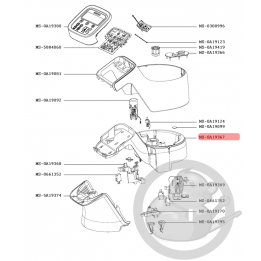 Demi boitier superieur robot companion Moulinex MS-0A19367