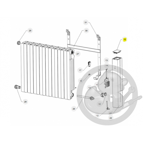 Commande digitale prog 29 radiateur Atlantic Thermor 088962