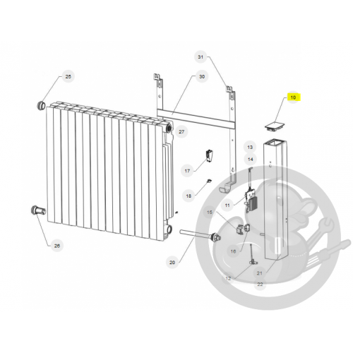 Commande digitale prog 24 radiateur Atlantic Thermor 088957