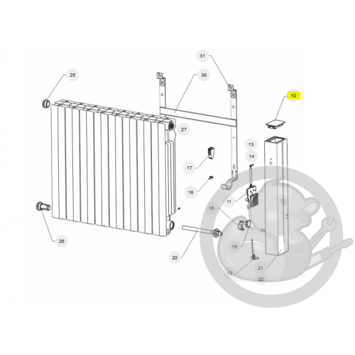 Commande digitale prog 27 radiateur Atlantic Thermor 088960