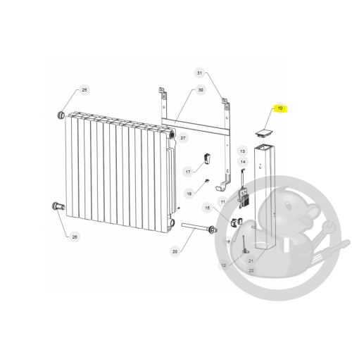 Commande digitale prog 28 radiateur Atlantic Thermor 088961