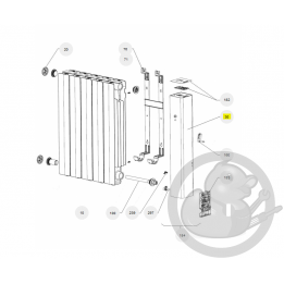 Joue droite seule + lexan th radiateur Atlantic Thermor 093159