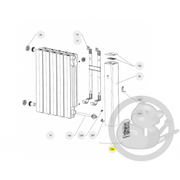 Ens. thermostat + joue 500W FSC radiateur Atlantic Thermor 087337