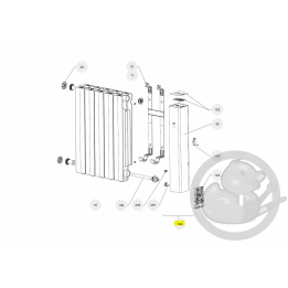 Ens. thermostat + joue 2000W FSC radiateur Atlantic Thermor 087342