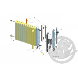 Façade alu avec fenêtre coul. gris roche radiateur Atlantic Thermor 097759