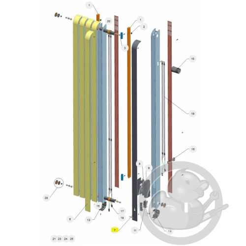 Façade alu fenêtre coul. blanc granit radiateur Atlantic Thermor 097767