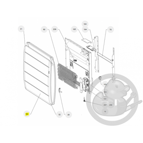 Façade equateur 2-3H 750W + plastrons radiateur Atlantic Thermor 097537