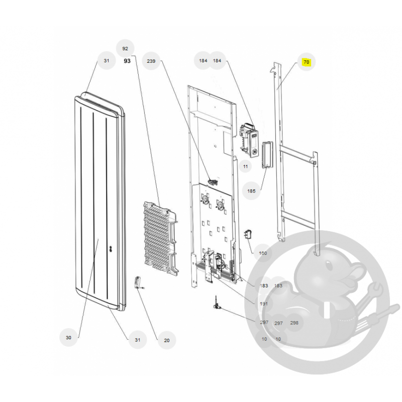 Support universel fixe pour radiateur 1 - ATUSA