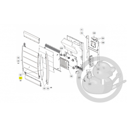 Façade beige R4GD 750W + enjoliveurs radiateur Atlantic Thermor 097416