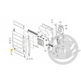 Façade blanche R4GD 2000W + enjoliveurs radiateur Atlantic Thermor 097415