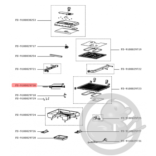 Faisceau grille-viande inicio FS-9100029730 Tefal