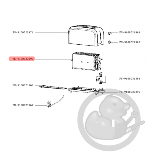 Compartiment cuisson grille pain Tefal FS-9100033393