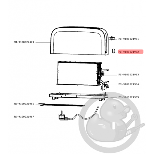 Bouton thermostat noir grille-pain Tefal FS-9100021962