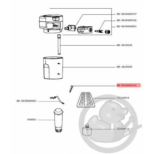 Clef machine expresso arabica latte Krups MS-8030000244