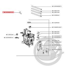Coude guide tuyau machine expresso arabica latte Krups MS-8030001114