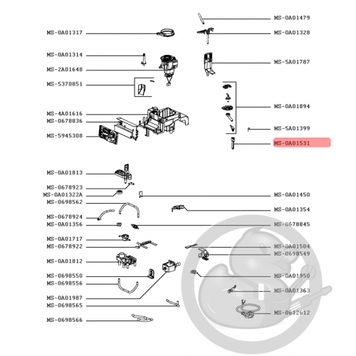 Buse vapeur machine expresso Krups MS-0A01531