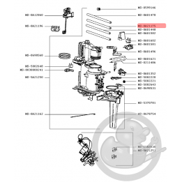 Tuyau 350mm tresse machine expresso Krups MS-0A21175