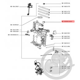 Support + ressort machine expresso Krups MS-8080016847