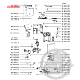 Couvercle réservoir machine expresso Krups MS-2A01318