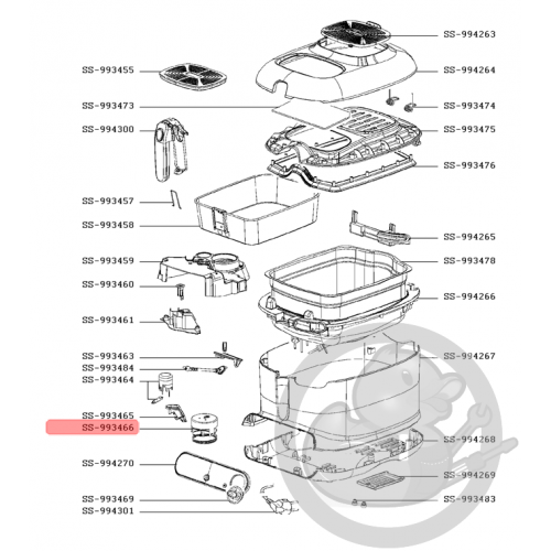 Thermostat + ressort friteuse super uno Moulinex SS-993466