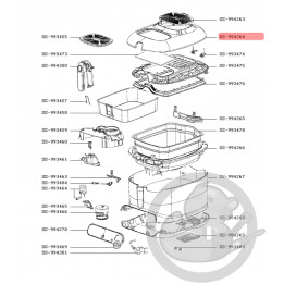 Couvercle supérieur noir friteuse super uno Moulinex SS-994264