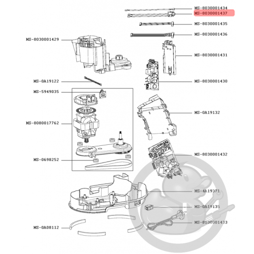 Faisceau fil * 2.L280 mm robot companion Moulinex MS-8030001437