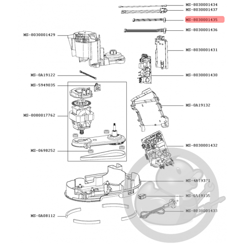 Faisceau fil*4.L250 mm robot companion Moulinex MS-8030001435