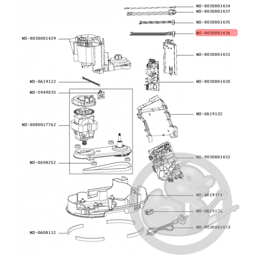 Faisceau fil*8.L405 mm robot companion Moulinex MS-8030001436