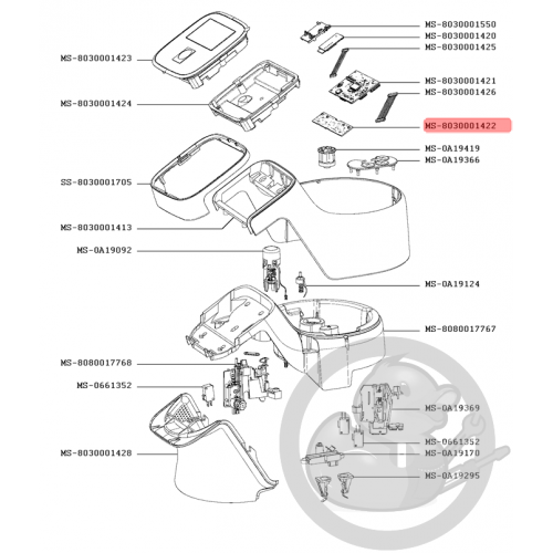 Carte électronique commande robot companion Moulinex MS-8030001422