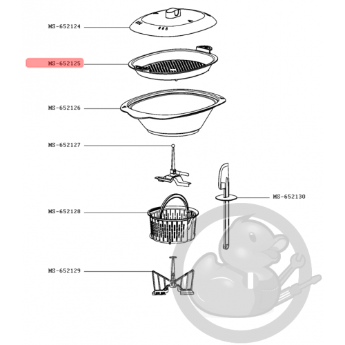 Plateau vapeur noir robot clickchef Moulinex MS-652125