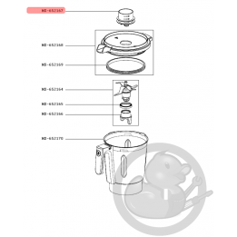 Bouchon doseur robot clickchef Moulinex MS-652167