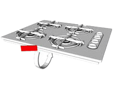 plaque signalétique table cuisson